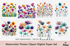 Elegant Floral Digital Paper Set - CraftNest - Digital Crafting and Art