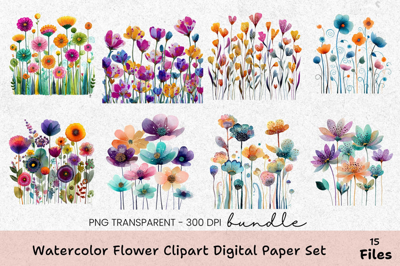 Elegant Floral Digital Paper Set - CraftNest - Digital Crafting and Art