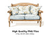 Elegant Blue Floral Sofa Clipart Bundle
