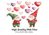 Cute Valentine Gnomes Clipart Bundle