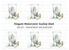Seashells in Glass Jar Clipart Bundle