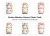 Happy Unicorn Clipart Bundle