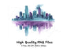 Abstract City Skyline Clipart Bundle