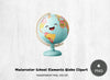 School Elements Globe Clipart Bundle