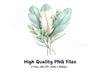 Feathers Greenery Clipart Bundle