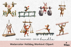 Holiday Workout Clipart Bundle - CraftNest - Digital Crafting and Art