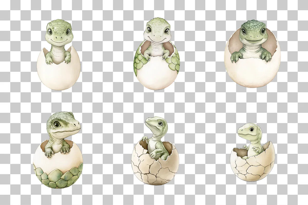 Baby Dinosaur Hatching Egg Clipart Bundle - CraftNest - Digital Crafting and Art