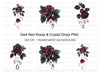 Gothic Roses Diamonds Clipart Bundle