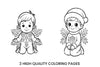 Cute Babies Winter Snowflake Coloring Books