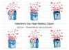 Hearts Falling From Mailbox Clipart Bundle