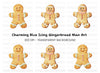 Cute Gingerbread Man and Woman Clipart Bundle