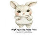 Charming Fluffy Bunny Clipart Bundle