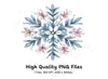 Snowflake Floral Clipart Bundle