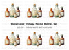 Vintage Apothecary Bottles Clipart Bundle