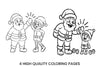 Santa and Elf High Five Coloring Books