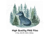 Cute Forest Wolf Clipart Bundle