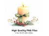 Elegant Christmas Candle Clipart Bundle