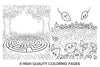 Cute Autumn Leaves Maze Coloring Books