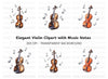 Elegant Violin Clipart Bundle