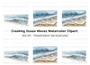 Ocean Waves Beach Clipart Bundle