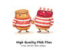 Cute Peanut Butter and Jelly Clipart Bundle