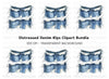 Distressed Denim Patches Clipart Bundle