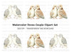 Cute Dove Couples Clipart Bundle