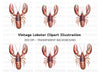 Detailed Brown Lobster Clipart Bundle