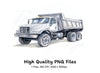 White Dump Truck Clipart Bundle