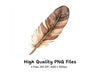 Earthy Toned Feather Clipart Bundle