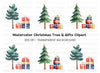 Christmas Trees Gifts Clipart Bundle