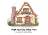 Fantasy Cottages Clipart Bundle