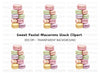 Colorful Macaron Tower Clipart Bundle