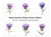 Scottish Thistle Flower Clipart Bundle