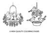 Winter Birds Feeder Coloring Books