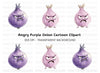 Angry Purple Onion Clipart Bundle