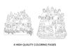 Winter Village Houses Coloring Books