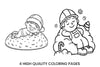 Cute Babies in Christmas Hats Coloring Books