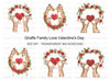 Cute Giraffe Couple Valentine Clipart Bundle