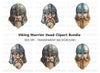 Viking Warrior Portraits Clipart Bundle