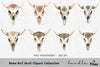 Boho Bull Skull Clipart Bundle