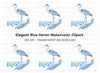 Elegant Blue Heron Clipart Bundle