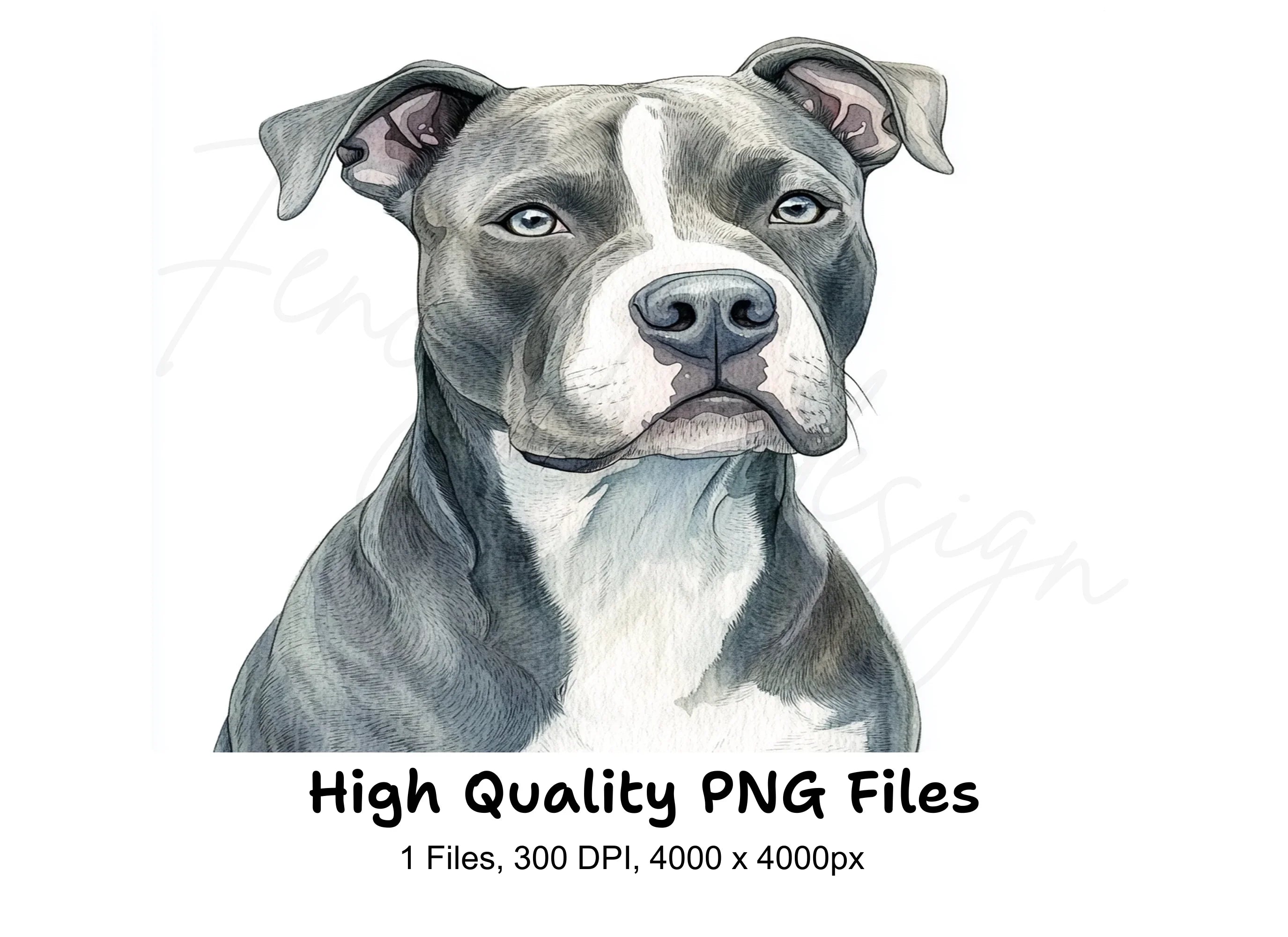 Blue Nose Pitbull Clipart Bundle