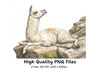 Llama on Rocks Clipart Bundle