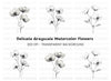 Elegant Black and White Floral Clipart Bundle