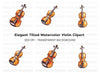 Elegant Violin Clipart Bundle