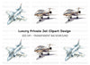 Vintage Jet and Private Plane Clipart Bundle