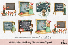 Holiday Classroom Clipart Bundle - CraftNest - Digital Crafting and Art