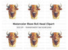 Bison Head Coffee Cup Clipart Bundle