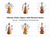 Violin and Music Notes Clipart Bundle